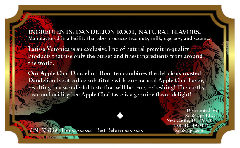 Apple Chai Dandelion Root Tea <BR>(Single Serve K-Cup Pods)