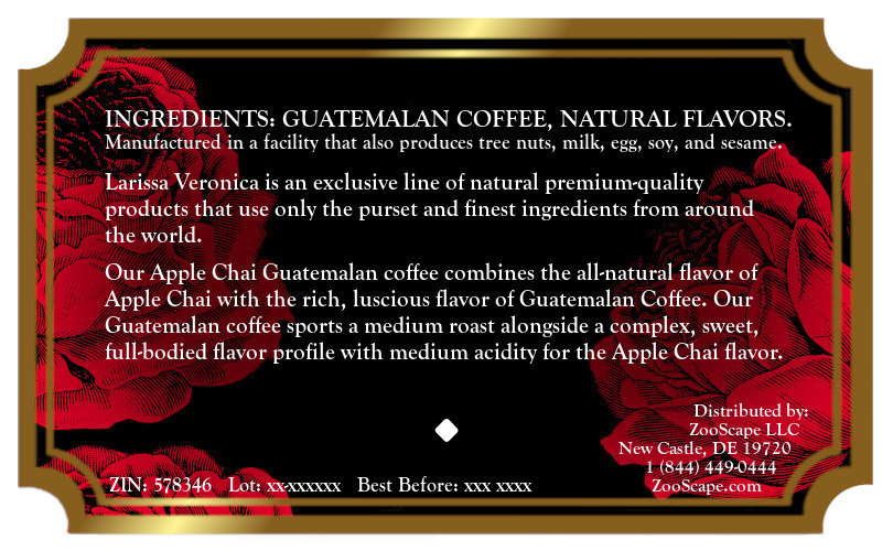 Apple Chai Guatemalan Coffee <BR>(Single Serve K-Cup Pods)