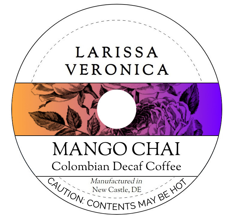Mango Chai Colombian Decaf Coffee <BR>(Single Serve K-Cup Pods)