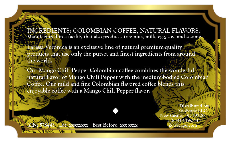 Mango Chili Pepper Colombian Coffee <BR>(Single Serve K-Cup Pods)