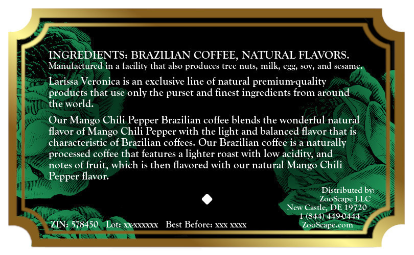 Mango Chili Pepper Brazilian Coffee <BR>(Single Serve K-Cup Pods)