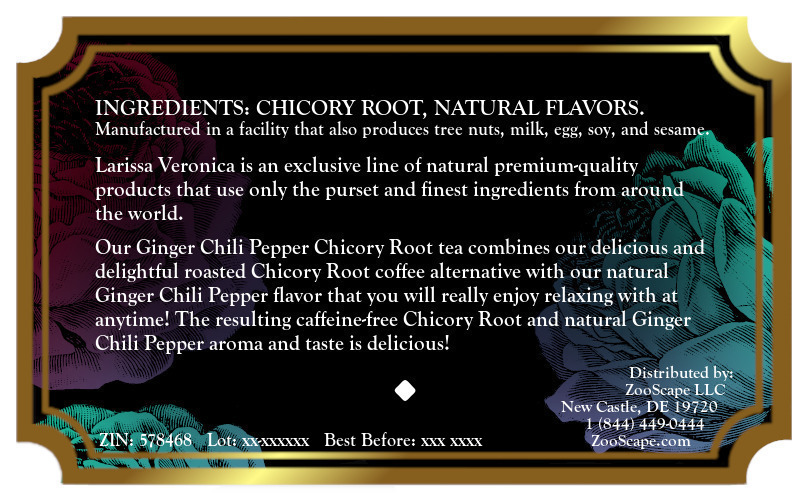 Ginger Chili Pepper Chicory Root Tea <BR>(Single Serve K-Cup Pods)