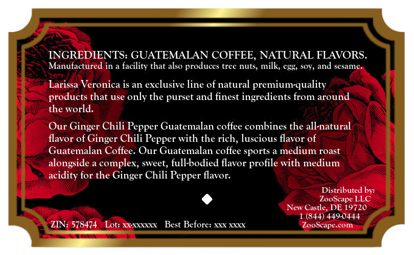 Ginger Chili Pepper Guatemalan Coffee <BR>(Single Serve K-Cup Pods)