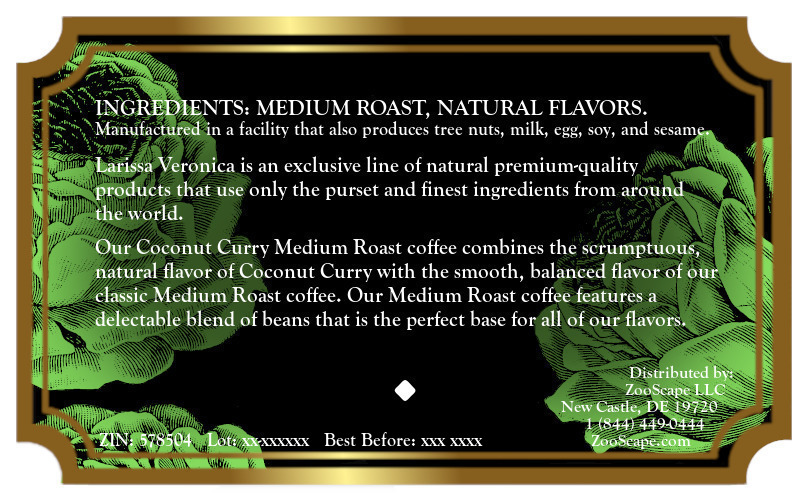 Coconut Curry Medium Roast Coffee <BR>(Single Serve K-Cup Pods)