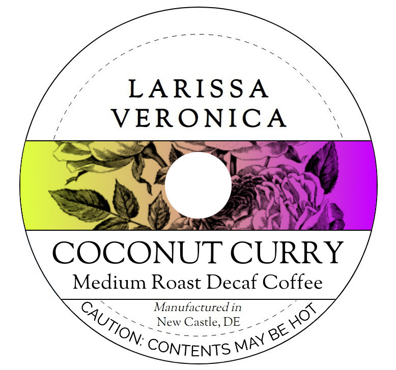 Coconut Curry Medium Roast Decaf Coffee <BR>(Single Serve K-Cup Pods)