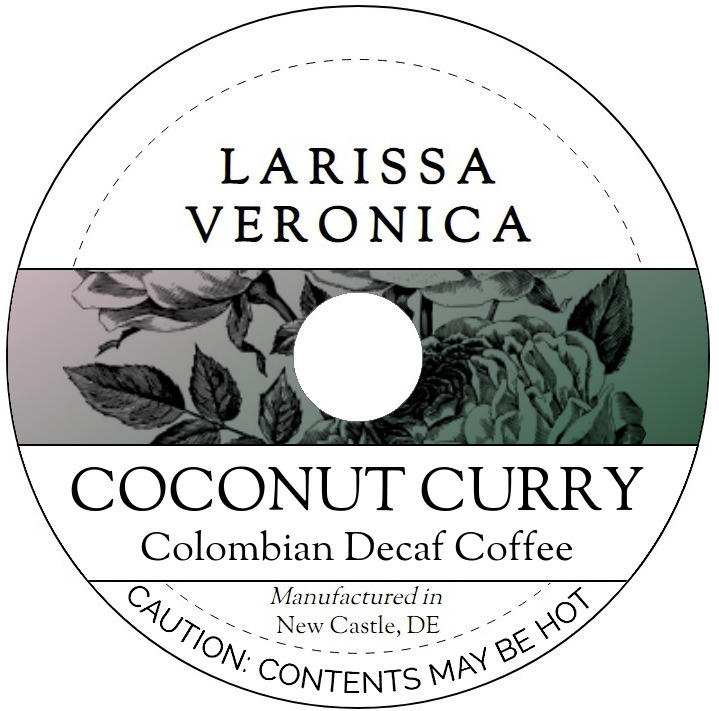Coconut Curry Colombian Decaf Coffee <BR>(Single Serve K-Cup Pods)