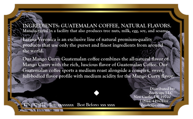 Mango Curry Guatemalan Coffee <BR>(Single Serve K-Cup Pods)