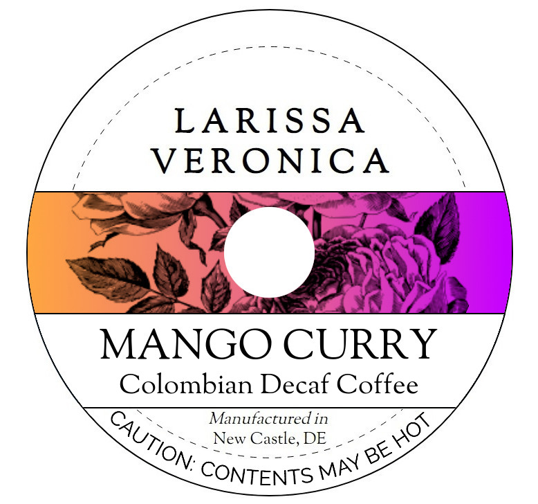 Mango Curry Colombian Decaf Coffee <BR>(Single Serve K-Cup Pods)