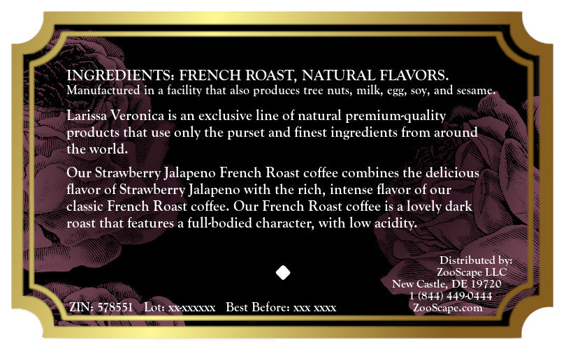 Strawberry Jalapeno French Roast Coffee <BR>(Single Serve K-Cup Pods)