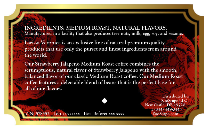Strawberry Jalapeno Medium Roast Coffee <BR>(Single Serve K-Cup Pods)