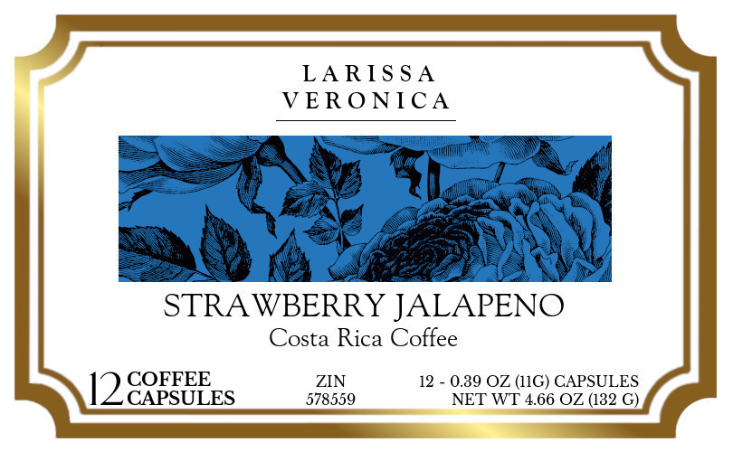 Strawberry Jalapeno Costa Rica Coffee <BR>(Single Serve K-Cup Pods) - Label