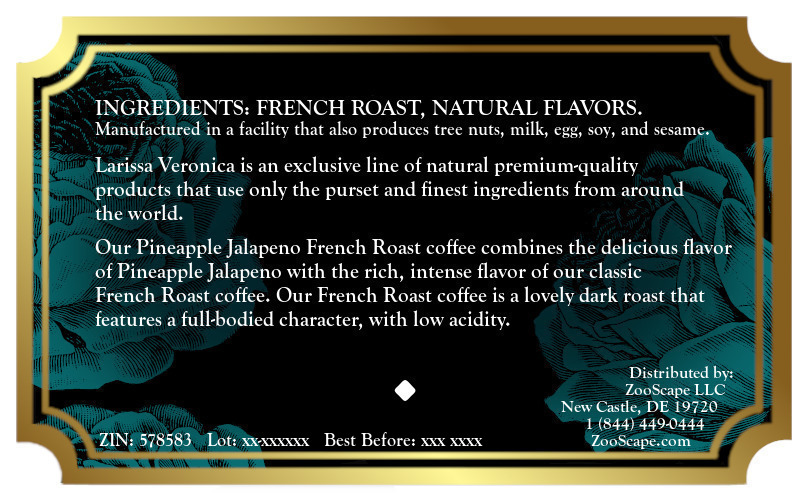 Pineapple Jalapeno French Roast Coffee <BR>(Single Serve K-Cup Pods)