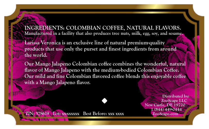 Mango Jalapeno Colombian Coffee <BR>(Single Serve K-Cup Pods)