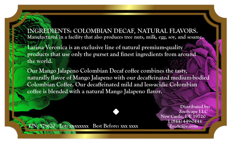 Mango Jalapeno Colombian Decaf Coffee <BR>(Single Serve K-Cup Pods)