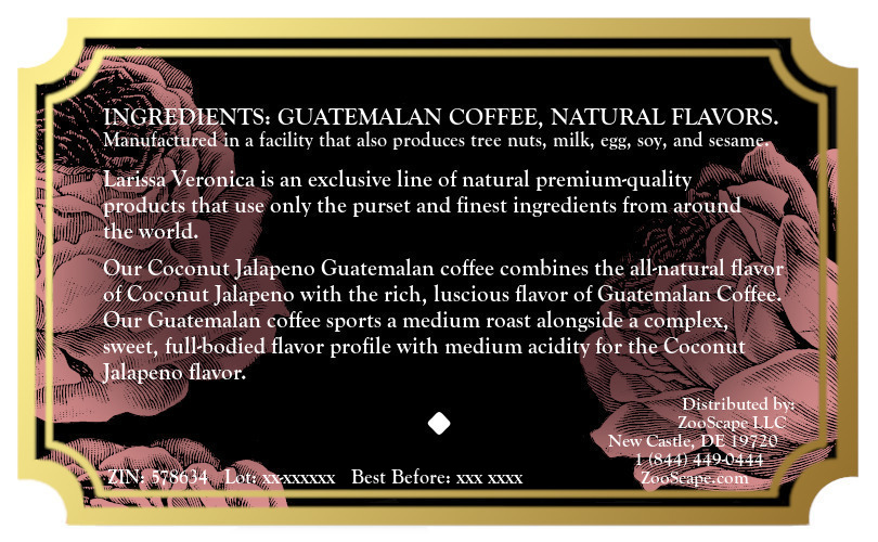 Coconut Jalapeno Guatemalan Coffee <BR>(Single Serve K-Cup Pods)