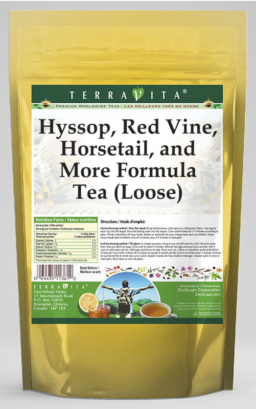 Hyssop, Red Vine, Horsetail, and More Formula Tea (Loose)