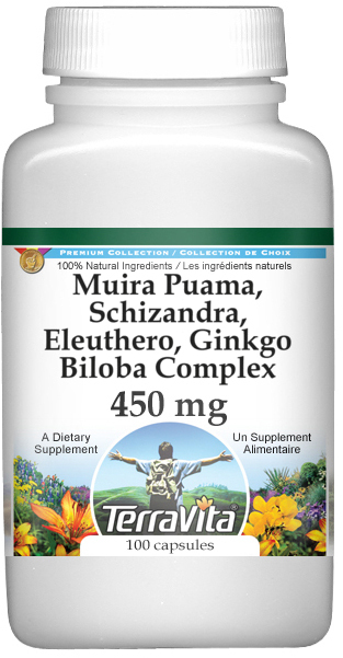 Muira Puama, Schizandra, Eleuthero, Ginkgo Biloba Complex - 450 mg