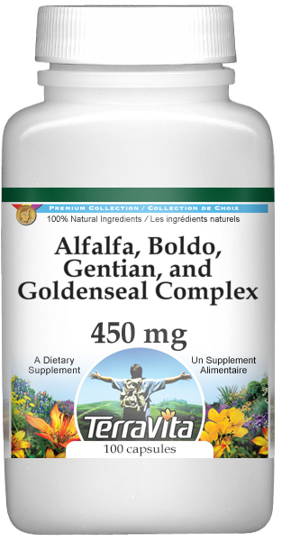 Alfalfa, Boldo, Gentian, and Goldenseal Complex - 450 mg