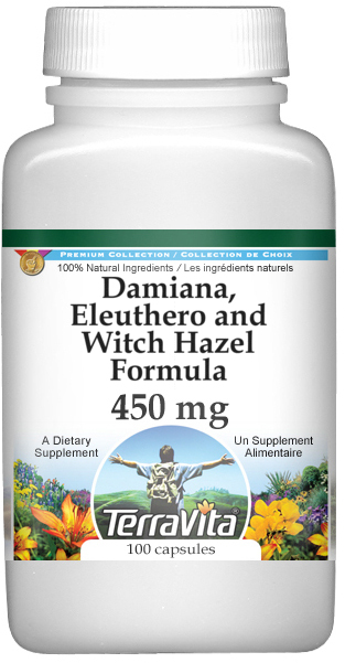Damiana, Eleuthero and Witch Hazel Formula - 450 mg