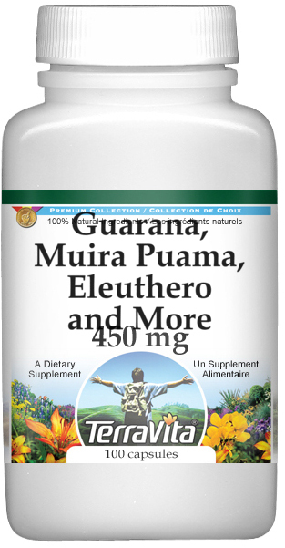 Guarana, Muira Puama, Eleuthero and More - 450 mg