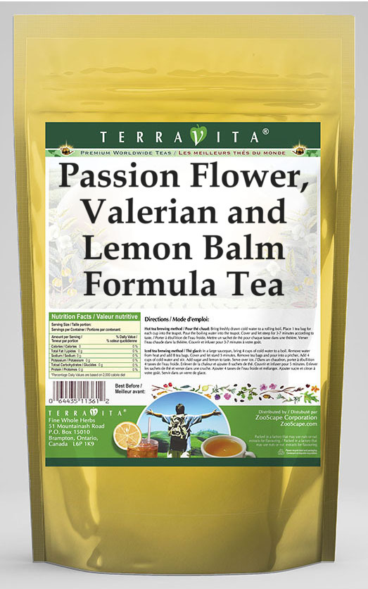 Passion Flower, Valerian and Lemon Balm Formula Tea