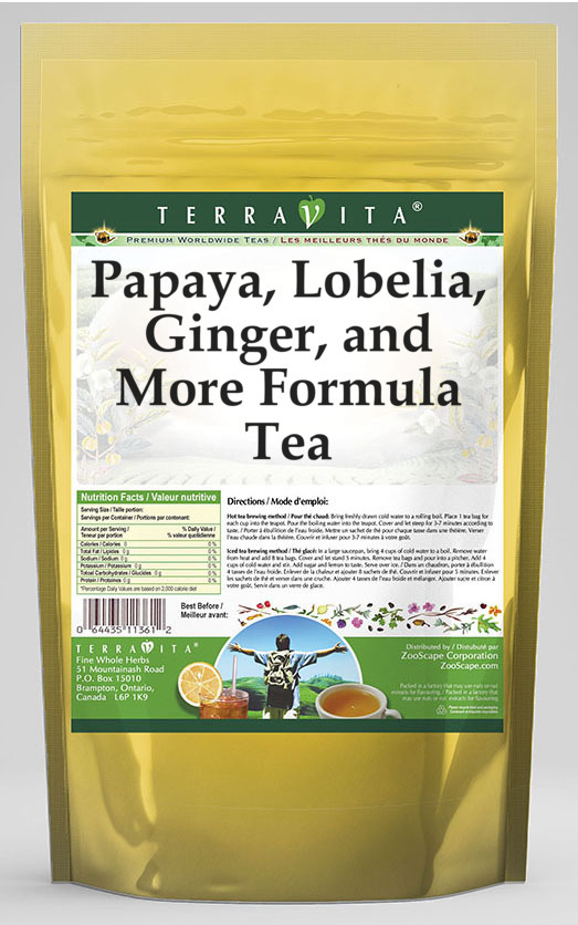 Papaya, Lobelia, Ginger, and More Formula Tea