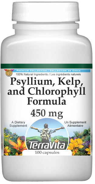 Psyllium, Kelp, and Chlorophyll Formula - 450 mg