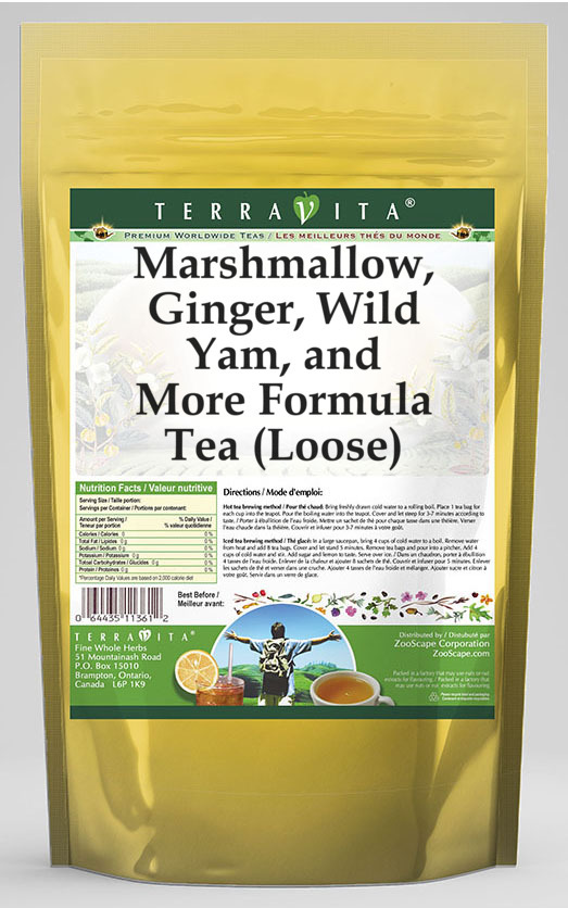 Marshmallow, Ginger, Wild Yam, and More Formula Tea (Loose)