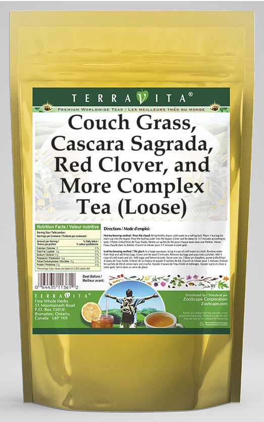 Couch Grass, Cascara Sagrada, Red Clover, and More Complex Tea (Loose)