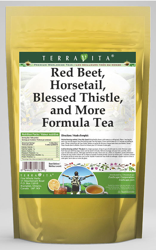 Red Beet, Horsetail, Blessed Thistle, and More Formula Tea