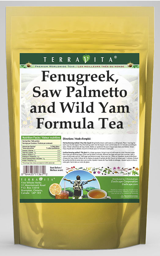 Fenugreek, Saw Palmetto and Wild Yam Formula Tea