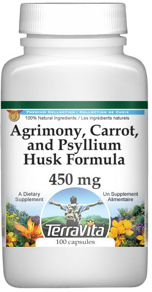 Agrimony, Carrot, and Psyllium Husk Formula - 450 mg