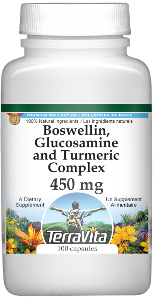 Boswellin, Glucosamine and Turmeric Complex - 450 mg