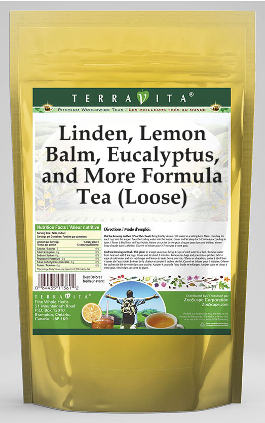 Linden, Lemon Balm, Eucalyptus, and More Formula Tea (Loose)