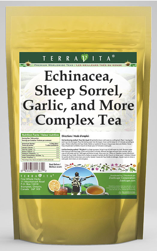 Echinacea, Sheep Sorrel, Garlic, and More Complex Tea