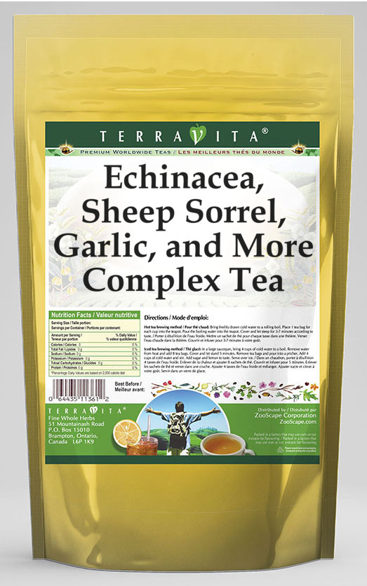 Echinacea, Sheep Sorrel, Garlic, and More Complex Tea