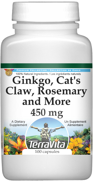 Ginkgo, Cat's Claw, Rosemary and More - 450 mg
