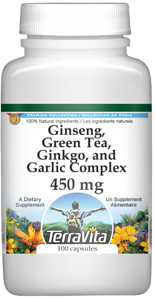 Ginseng, Green Tea, Ginkgo, and Garlic Complex - 450 mg