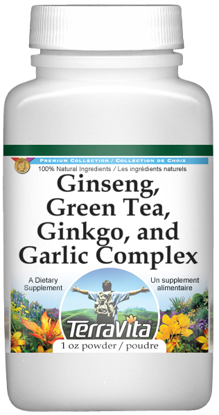 Ginseng, Green Tea, Ginkgo, and Garlic Complex Powder
