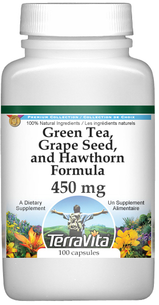 Green Tea, Grape Seed, and Hawthorn Formula - 450 mg