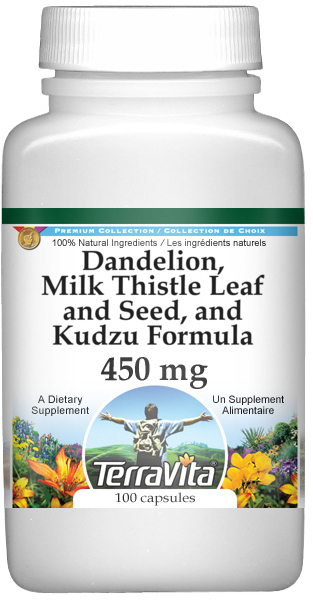 Dandelion, Milk Thistle Leaf and Seed, and Kudzu Formula - 450 mg