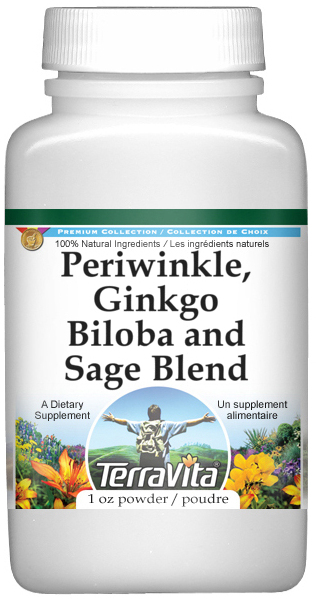 Periwinkle, Ginkgo Biloba and Sage Blend Powder