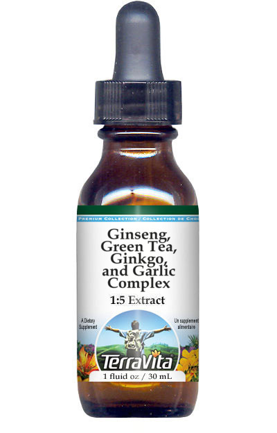 Ginseng, Green Tea, Ginkgo, and Garlic Complex Glycerite Liquid Extract (1:5)