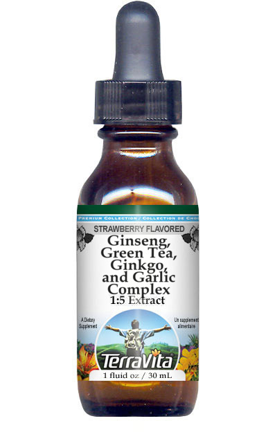 Ginseng, Green Tea, Ginkgo, and Garlic Complex Glycerite Liquid Extract (1:5)