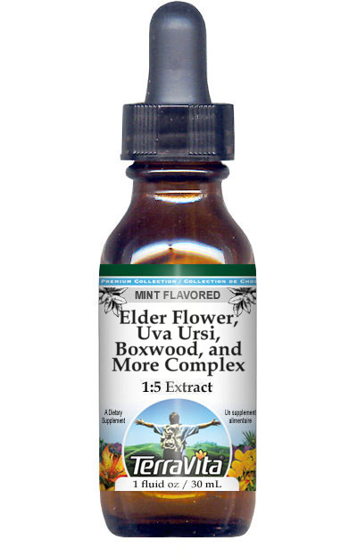 Elder Flower, Uva Ursi, Boxwood, and More Complex Glycerite Liquid Extract (1:5)