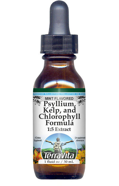 Psyllium, Kelp, and Chlorophyll Formula Glycerite Liquid Extract (1:5)