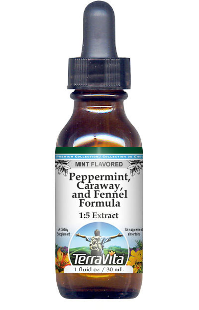 Peppermint, Caraway, and Fennel Formula Glycerite Liquid Extract (1:5)