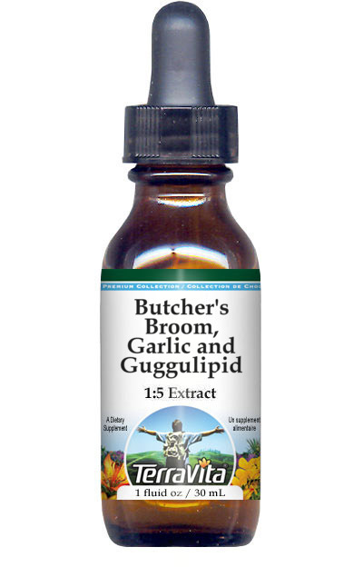 Butcher's Broom, Garlic and Guggulipid Glycerite Liquid Extract (1:5)