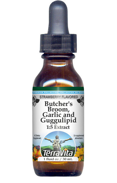 Butcher's Broom, Garlic and Guggulipid Glycerite Liquid Extract (1:5)