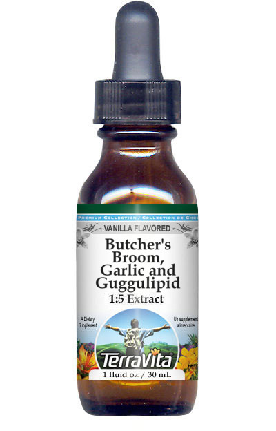 Butcher's Broom, Garlic and Guggulipid Glycerite Liquid Extract (1:5)